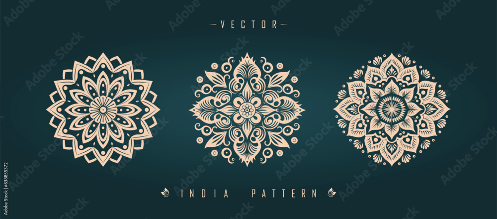 Indian traditional pattern Asian pattern Indian traditional pattern Asian pattern