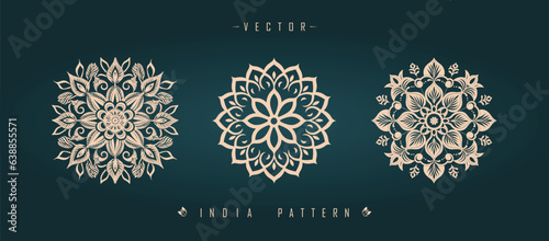Indian traditional pattern Asian pattern