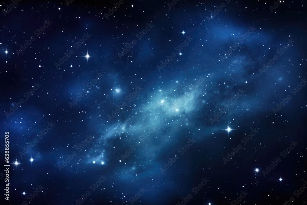 Abstract surreal background. View from space to galaxy and stars.