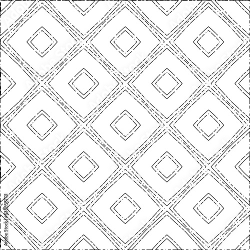 White background with black Dashes lines. Plain background with  simpe pattern. Black and white color. Abstract background for web page, textures, card, poster, fabric, textile.