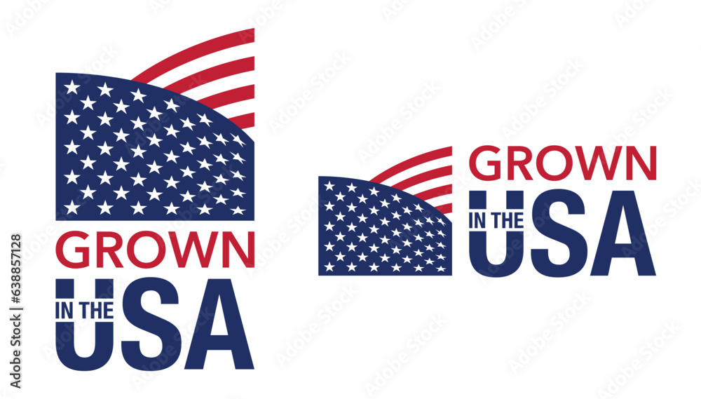 Grown in the USA sticker for labeling Grown in the USA sticker for labeling