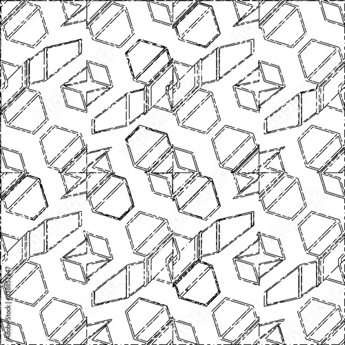 White background with black Dashes lines. Plain background with  simpe pattern. Black and white color. Abstract background for web page, textures, card, poster, fabric, textile.