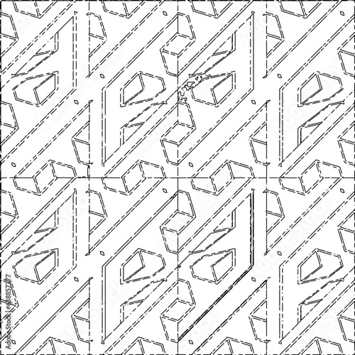 White background with black Dashes lines. Plain background with  simpe pattern. Black and white color. Abstract background for web page, textures, card, poster, fabric, textile.