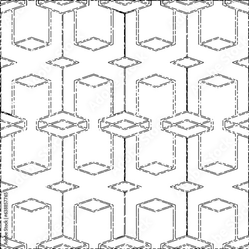 White background with black Dashes lines. Plain background with  simpe pattern. Black and white color. Abstract background for web page, textures, card, poster, fabric, textile.
