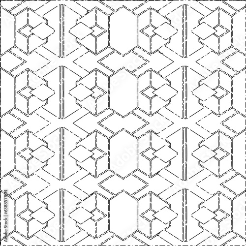 White background with black Dashes lines. Plain background with  simpe pattern. Black and white color. Abstract background for web page, textures, card, poster, fabric, textile.