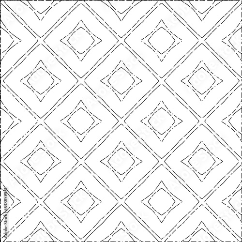 White background with black Dashes lines. Plain background with  simpe pattern. Black and white color. Abstract background for web page, textures, card, poster, fabric, textile.