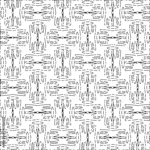 White background with black Dashes lines. Plain background with  simpe pattern. Black and white color. Abstract background for web page, textures, card, poster, fabric, textile.