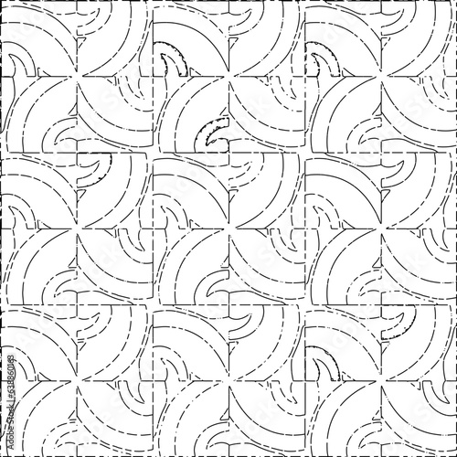 White background with black Dashes lines. Plain background with  simpe pattern. Black and white color. Abstract background for web page, textures, card, poster, fabric, textile.