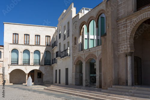 High square  Plaza Alta  of Badajoz in a sunny day  Extremadura  Spain