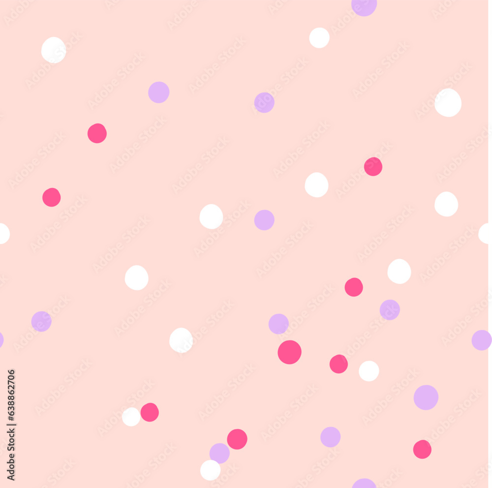 Pink confetti seamless background, bright party vector background Pink confetti seamless background, bright party vector background