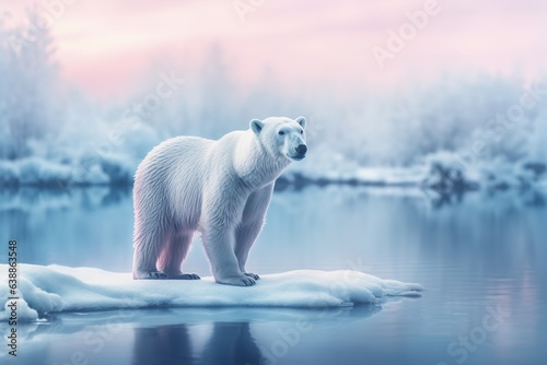 nature bear wildlife polar bear arctic conservation ice animal wilderness cold preservation ecology winter snow climate change environment change warming global warming ecosystem generative ai