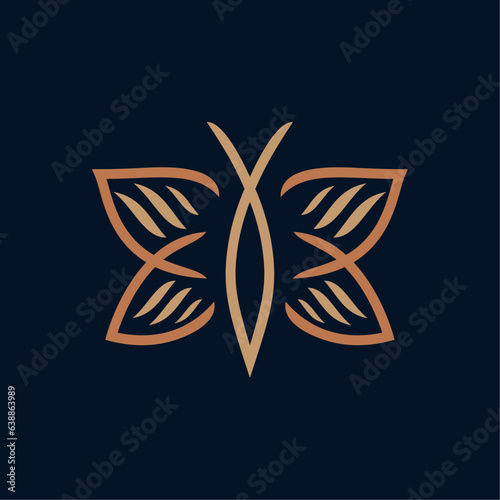 luxury butterfly logo vector design , abstract modern animal logo pictogram design of beautiful insect butterfly