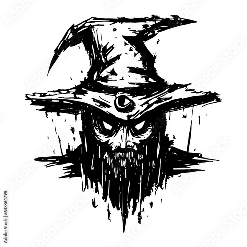 evil wizard rough sketch