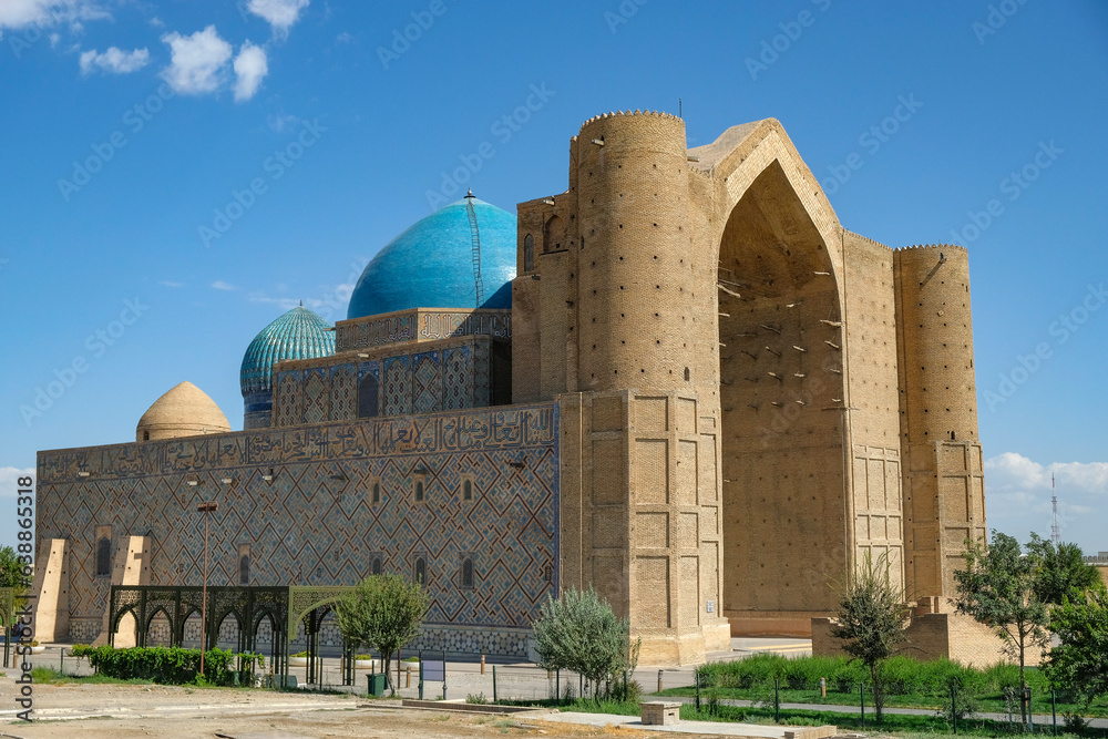 The Mausoleum of Khoja Ahmed Yasawi in the city of Turkestan, Kazakhstan