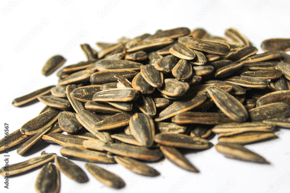 sunflower seeds isolated on white background sunflower seeds isolated on white background