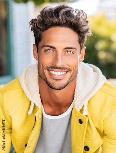 Attractive young man wearin...