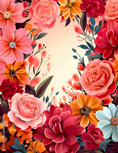 Colorful flower design