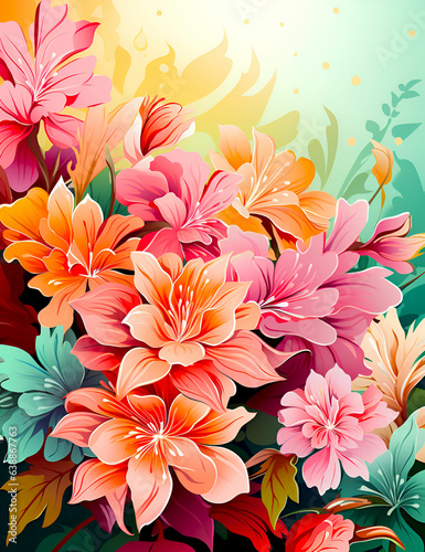 Colorful flower design