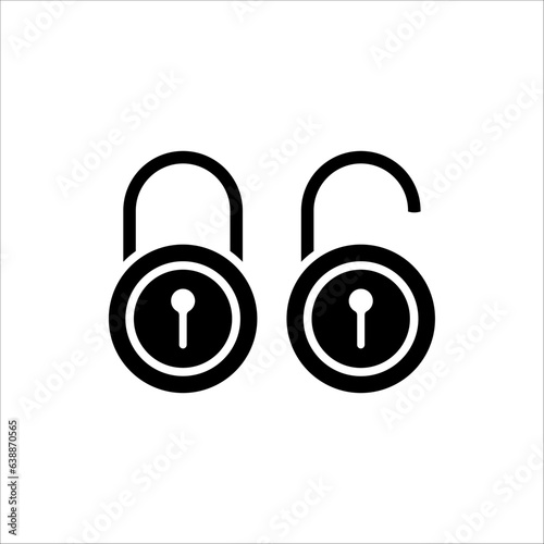 Lock vector icon for web design, UI, and app. isolated on white background