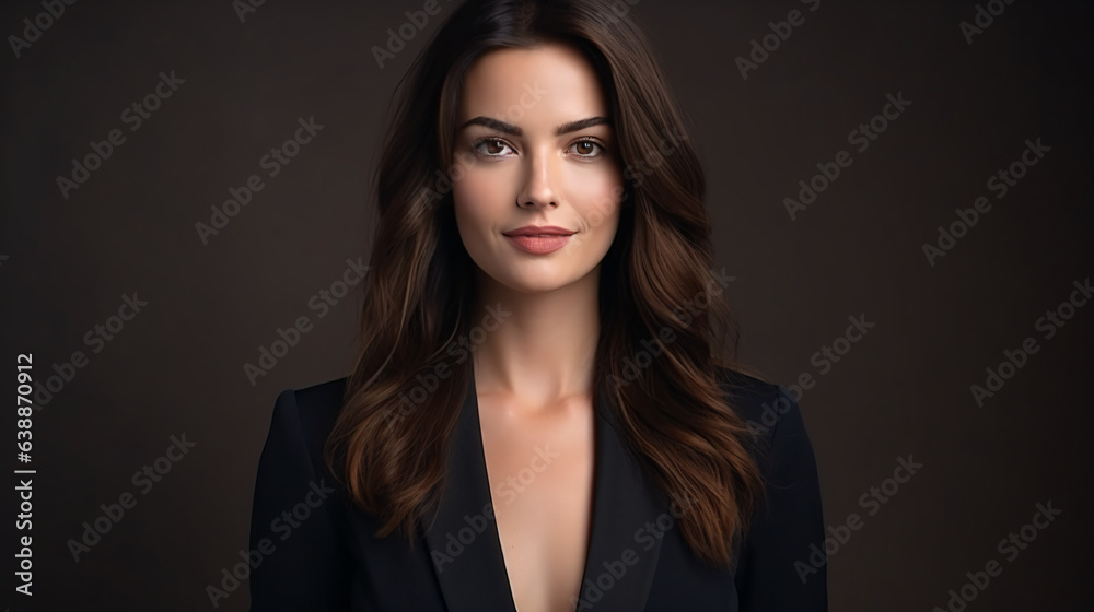 Portrait of Smiling Businesswoman in Suit on Isolated Background Portrait of Smiling Businesswoman in Suit on Isolated Background