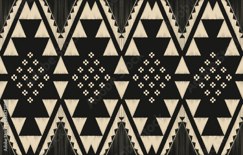 Ethnic abstract ikat art. Aztec ornament print. geometric ethnic pattern seamless  color oriental.  Design for background ,curtain, carpet, wallpaper, clothing, wrapping, Batik, vector illustration.