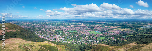 Beautiful aerial view of the town center, high street of Great Malvern, The famous village for outdoor and tourist, England © gormakuma