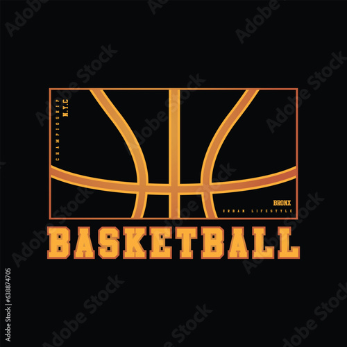 Basketball Illustration typography for t shirt, poster, logo, sticker, or apparel merchandise