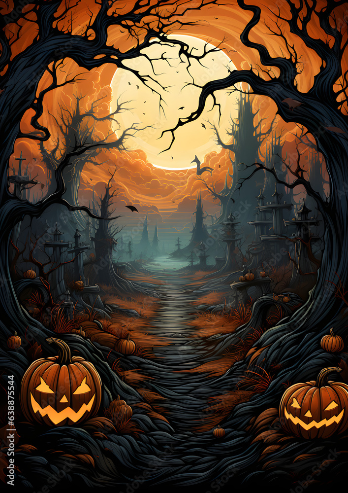 Invitation Halloween, Dive into the Shadows of All Hallows' Night with Our Spooky Invitations