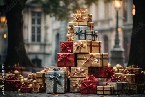 Christmas presents - gifts - xmas tree concept