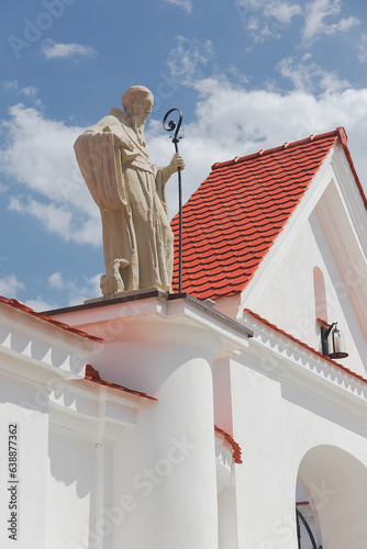 Monk sculpture in Camaldolese Wigry monastery