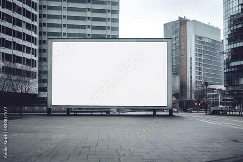 Blank urban street billboard mock up for advertising marketing