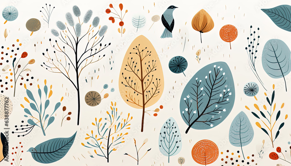 Illustrations of how the elements and patterns of nature can inspire a sustainable brand