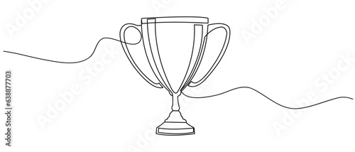 trophy line art style vector eps 10	