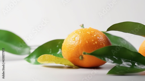 orange on a white background. Generative AI