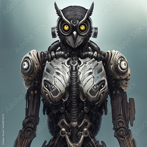 Anthropomorphic Owl cyborg....