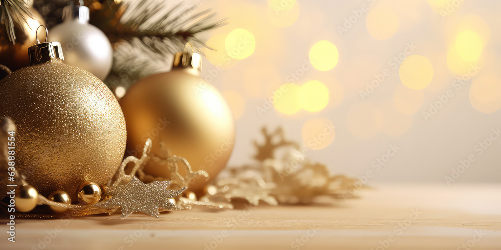 Close up of view decorated christmas tree, lights, bokeh, decoration in the cozy home apartment. Blurred Xmas holidays background. Christmas and New year card. Generative ai. Close up of view decorated christmas tree, lights, bokeh, decoration in the cozy home apartment. Blurred Xmas holidays background. Christmas and New year card. Generative ai.