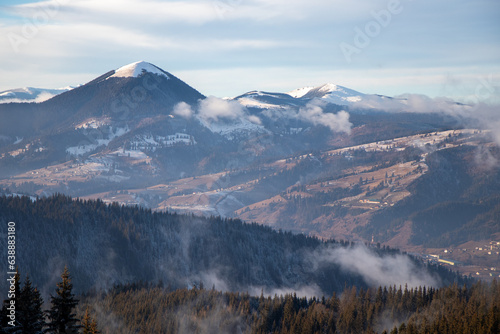 Beautiful mountains view at Vatra Dornei, Suceava,  Romania photo