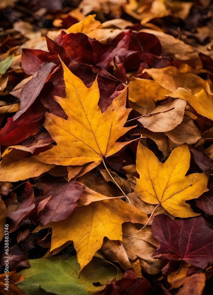 Autumn leaves in various natural colors Autumn leaves in various natural colors