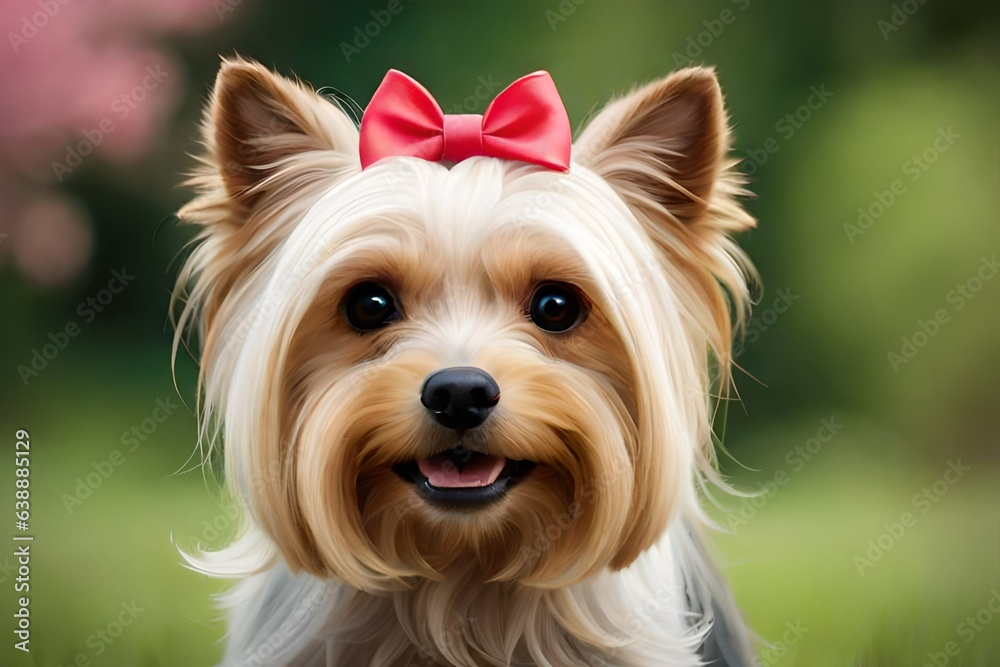 yorkshire terrier portrait generated by AI
