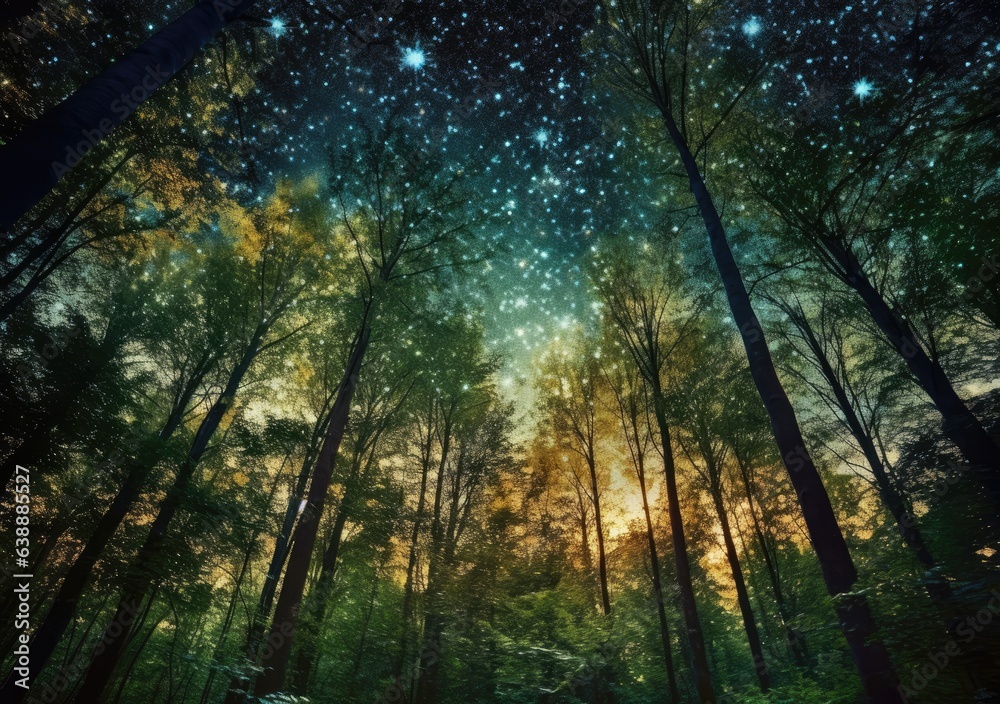 Obraz premium Celestial Elegance Overhead. Poster. Generativ ai.