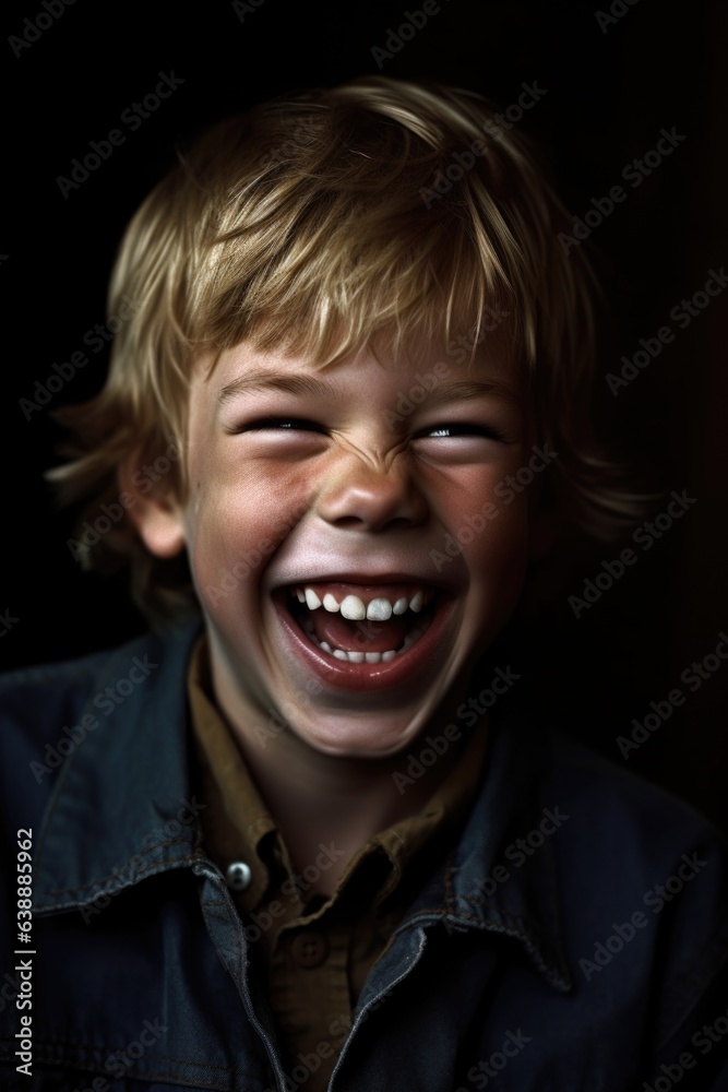 portrait of a young boy laughing portrait of a young boy laughing