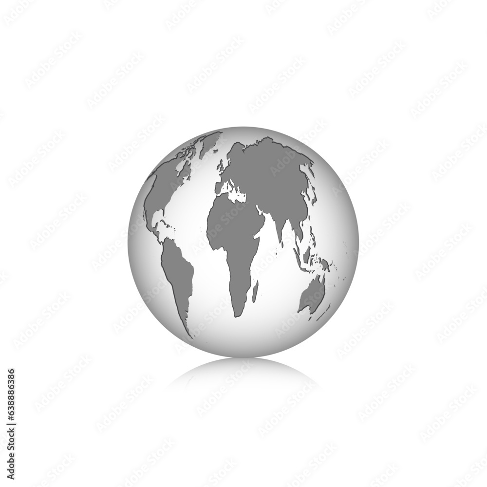 realistic earth planet icon from different angles. Vector illustration realistic earth planet icon from different angles. Vector illustration