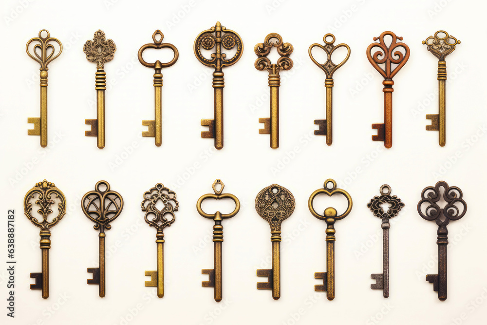 Bunch of keys that are sitting on table together,. Bunch of keys that are sitting on table together,.