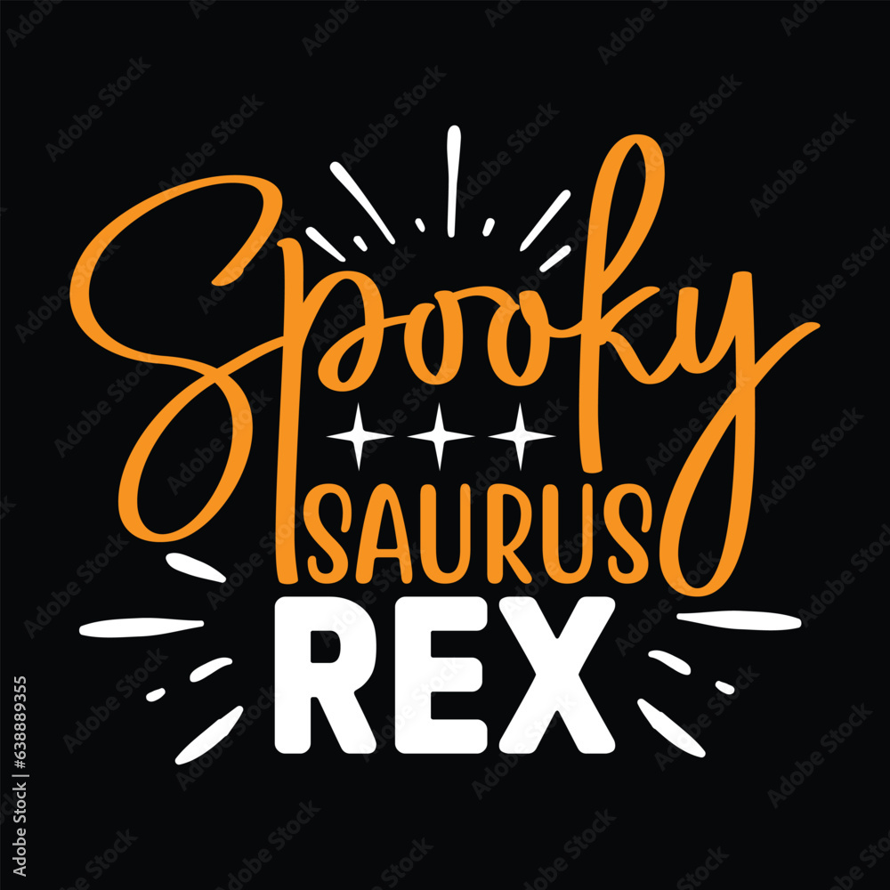 Spooky Saurus Rex,  New Halloween SVG Design Vector File.
