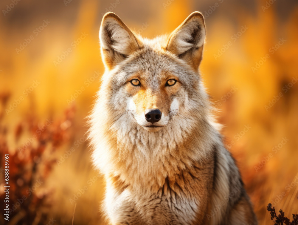 Coyote in its Natural Habitat, Wildlife Photography, Generative AI Coyote in its Natural Habitat, Wildlife Photography, Generative AI