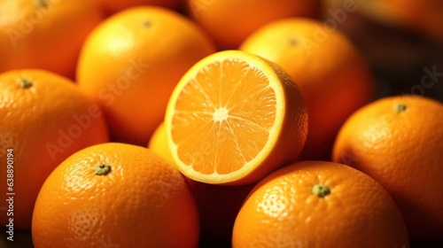 Fresh orange fruits in marketing concept