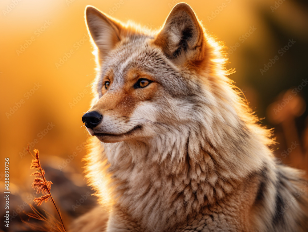 Coyote in its Natural Habitat, Wildlife Photography, Generative AI Coyote in its Natural Habitat, Wildlife Photography, Generative AI