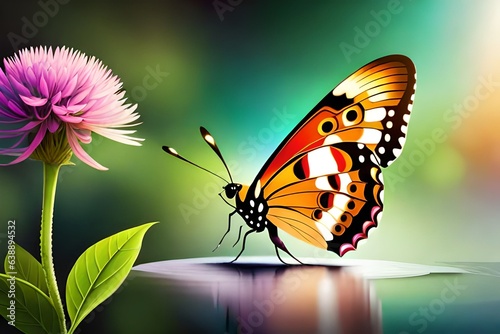 butterfly on flower © Uzair