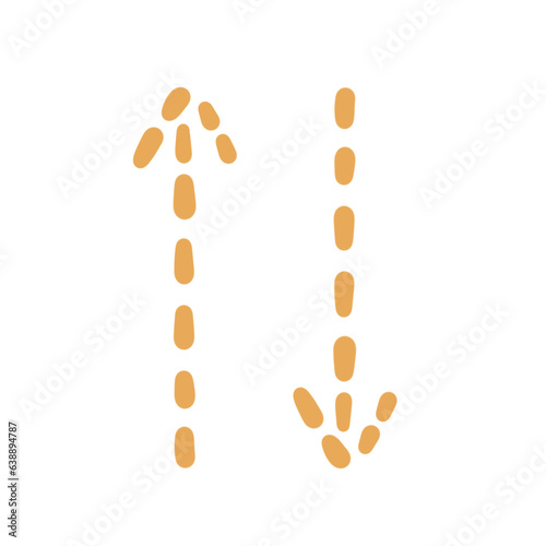 Arrow Up Down Hand Drawn Element Art Illustration