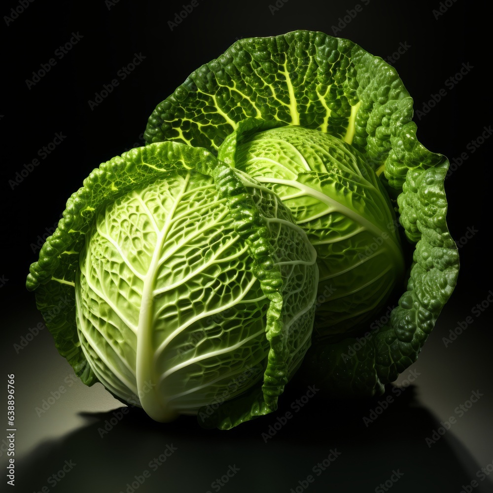 Fototapeta premium Cabbage Cut in Half